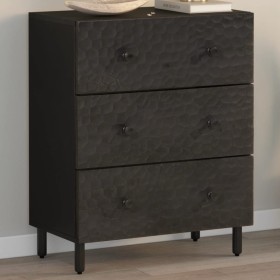 Solid black mango wood sideboard 60x33x75 cm by , Sideboards - Ref: Foro24-356822, Price: 134,52 €, Discount: %