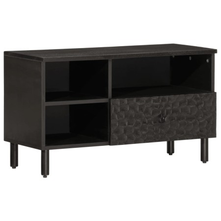 Solid black mango wood TV cabinet 80x33x46 cm by , TV Furniture - Ref: Foro24-356836, Price: 102,99 €, Discount: %