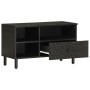 Solid black mango wood TV cabinet 80x33x46 cm by , TV Furniture - Ref: Foro24-356836, Price: 102,99 €, Discount: %