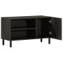 Solid black mango wood TV cabinet 80x31x46 cm by , TV Furniture - Ref: Foro24-356834, Price: 88,06 €, Discount: %