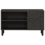 Solid black mango wood TV cabinet 80x31x46 cm by , TV Furniture - Ref: Foro24-356834, Price: 88,06 €, Discount: %