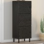 Tall sideboard solid black mango wood 40x33x110 cm by , Sideboards - Ref: Foro24-356848, Price: 174,58 €, Discount: %