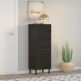 Aparador alto madera maciza de mango negro 40x33x110 cm de , Aparadores - Ref: Foro24-356848, Precio: 174,58 €, Descuento: %