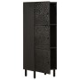 Tall sideboard solid black mango wood 40x33x110 cm by , Sideboards - Ref: Foro24-356848, Price: 170,31 €, Discount: %