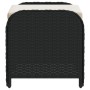 Garden stool with black synthetic rattan cushion 58x46x46 cm by , Outdoor ottomans - Ref: Foro24-365733, Price: 69,94 €, Disc...