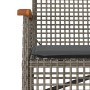 Garden bench with gray synthetic rattan and acacia wood cushion by , garden benches - Ref: Foro24-366256, Price: 102,86 €, Di...