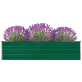 Raised green galvanized steel planter 320x40x77 cm by vidaXL, Pots and planters - Ref: Foro24-47049, Price: 83,30 €, Discount: %