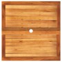 Mesa de jardín ratán sintético madera acacia beige 80x80x75 cm de , Mesas de jardín - Ref: Foro24-366275, Precio: 127,75 €, D...