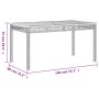 Garden table synthetic rattan gray acacia wood 140x80x75 cm by , Garden tables - Ref: Foro24-366277, Price: 177,27 €, Discoun...