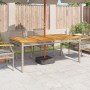 Garden table synthetic rattan gray acacia wood 180x90x75 cm by , Garden tables - Ref: Foro24-366280, Price: 228,99 €, Discoun...