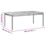 Garden table synthetic rattan gray acacia wood 180x90x75 cm by , Garden tables - Ref: Foro24-366280, Price: 228,99 €, Discoun...