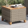 Garden table synthetic rattan gray acacia wood 45x45x37 cm by , Garden tables - Ref: Foro24-366326, Price: 58,67 €, Discount: %