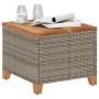 Garden table synthetic rattan gray acacia wood 45x45x37 cm by , Garden tables - Ref: Foro24-366326, Price: 58,67 €, Discount: %