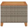 Garden table synthetic rattan gray acacia wood 45x45x37 cm by , Garden tables - Ref: Foro24-366326, Price: 52,59 €, Discount: %