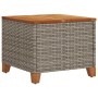 Garden table synthetic rattan gray acacia wood 45x45x37 cm by , Garden tables - Ref: Foro24-366326, Price: 58,67 €, Discount: %