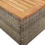 Garden table synthetic rattan gray acacia wood 45x45x37 cm by , Garden tables - Ref: Foro24-366326, Price: 52,59 €, Discount: %