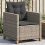 Garden armchair with gray synthetic rattan cushions by , Garden chairs - Ref: Foro24-366318, Price: 117,70 €, Discount: %