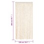 Beige and white chenille anti-fly curtain 100x200 cm by , Mosquito nets for windows - Ref: Foro24-377343, Price: 62,56 €, Dis...