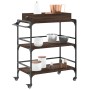 Oak brown engineered wood kitchen cart 81.5x41x92.5cm by , Kitchen and dining carts - Ref: Foro24-842345, Price: 79,30 €, Dis...