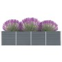 Elevated planter gray galvanized steel 320x40x77 cm