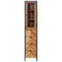 Iron and solid acacia wood bathroom cabinet 40x27x190 cm by , bathroom vanities - Ref: Foro24-3217118, Price: 390,99 €, Disco...