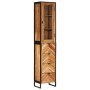 Iron and solid acacia wood bathroom cabinet 40x27x190 cm by , bathroom vanities - Ref: Foro24-3217118, Price: 390,99 €, Disco...