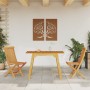 Garden dining table solid acacia wood 110x56x75 cm by , Garden tables - Ref: Foro24-366372, Price: 96,32 €, Discount: %