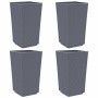 Jardineras 4 unidades PP gris 32,5x32,5x57 cm de , Maceteros y jardineras - Ref: Foro24-367851, Precio: 121,54 €, Descuento: %