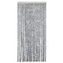 Grau-schwarz-weißer Chenille-Fliegenvorhang, 100 x 200 cm von , Moskitonetze für Fenster - Ref: Foro24-377336, Preis: 59,87 €...