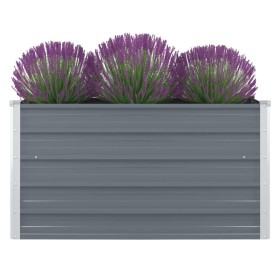 Gray galvanized steel elevated planter 100x100x45 cm by vidaXL, Pots and planters - Ref: Foro24-47022, Price: 39,80 €, Discou...