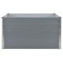 Gray galvanized steel elevated planter 100x100x45 cm
