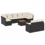 Set de sofás de jardín 10 pzas cojines ratán sintético negro de , Conjuntos de jardín - Ref: Foro24-3258696, Precio: 609,42 €...