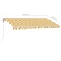 Toldo automático LED sensor de viento amarillo blanco 400x300cm de , Toldos - Ref: Foro24-3069553, Precio: 716,33 €, Descuent...