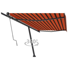 Orange and brown automatic standing awning 500x300 cm by , Awnings - Ref: Foro24-3069790, Price: 603,92 €, Discount: %