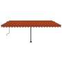 Toldo de pie automático naranja y marrón 500x300 cm de , Toldos - Ref: Foro24-3069790, Precio: 603,92 €, Descuento: %