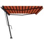 Toldo de pie automático naranja y marrón 500x300 cm de , Toldos - Ref: Foro24-3069790, Precio: 603,92 €, Descuento: %