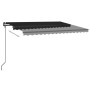 Manual retractable awning with anthracite gray LED 4x3 cm by , Awnings - Ref: Foro24-3070144, Price: 574,12 €, Discount: %