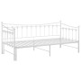 Estructura de sofá cama extraíble de metal blanco 90x200 cm de vidaXL, Camas y somieres - Ref: Foro24-324759, Precio: 157,18 ...