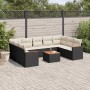 Gartensofa-Set 10-teilig mit schwarzen synthetischen Rattankissen von , Gartensets - Ref: Foro24-3258682, Preis: 591,98 €, Ra...