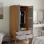 OLDEN wardrobe solid pine wood gray and brown 76.5x53x172 cm by , Wardrobes - Ref: Foro24-358595, Price: 287,69 €, Discount: %