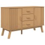 OLDEN sideboard solid brown pine wood 114x43x73.5 cm by , Sideboards - Ref: Foro24-358597, Price: 190,65 €, Discount: %