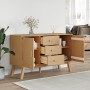 OLDEN sideboard solid brown pine wood 114x43x73.5 cm by , Sideboards - Ref: Foro24-358597, Price: 190,65 €, Discount: %