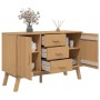 OLDEN sideboard solid brown pine wood 114x43x73.5 cm by , Sideboards - Ref: Foro24-358597, Price: 190,65 €, Discount: %