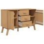 OLDEN sideboard solid brown pine wood 114x43x73.5 cm by , Sideboards - Ref: Foro24-358597, Price: 190,65 €, Discount: %