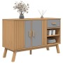 OLDEN Sideboard aus massivem Kiefernholz grau und braun 114x43x73,5 cm von , Sideboards - Ref: Foro24-358607, Preis: 154,94 €...