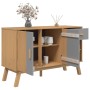 OLDEN sideboard solid pine wood gray and brown 114x43x73.5 cm by , Sideboards - Ref: Foro24-358607, Price: 154,94 €, Discount: %