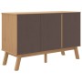 Aparador OLDEN madera maciza pino gris y marrón 114x43x73,5 cm de , Aparadores - Ref: Foro24-358607, Precio: 154,82 €, Descue...