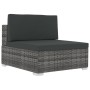 Garden sofa set with 3-piece synthetic rattan gray cushions by vidaXL, Garden sets - Ref: Foro24-47266, Price: 274,99 €, Disc...