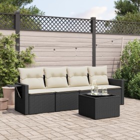 5-teiliges Gartenmöbel-Set und schwarze synthetische Rattankissen von , Gartensets - Ref: Foro24-3252223, Preis: 326,03 €, Ra...