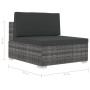 Set Gartensofas mit Kissen 3 Stück synthetisches Rattangrau von vidaXL, Gartensets - Ref: Foro24-47266, Preis: 274,99 €, Raba...